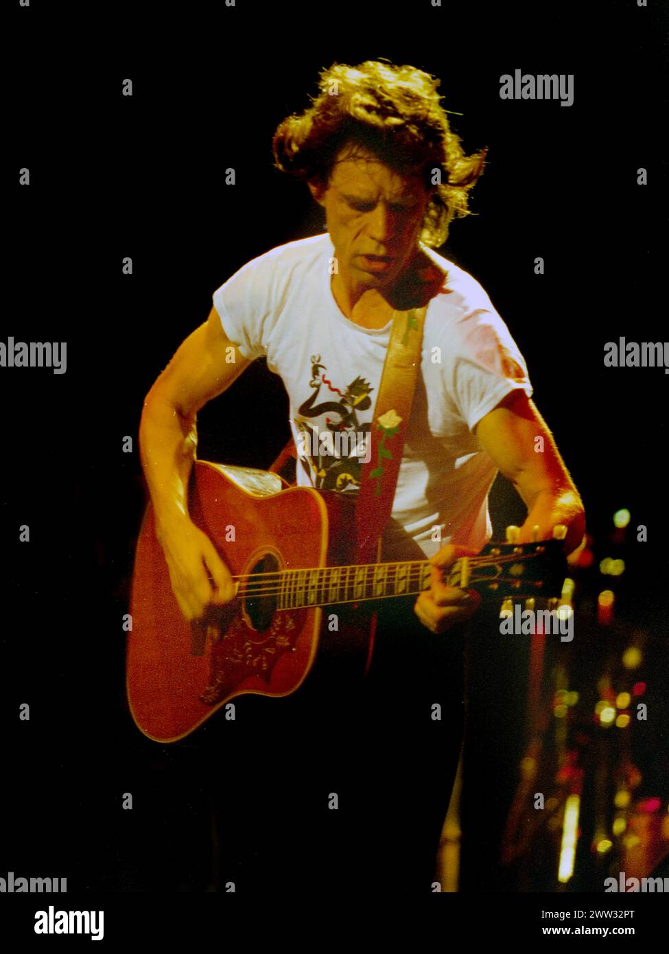 Mick Jagger von den Rolling Stones in der Brixton Academy, London, Großbritannien, Juli 1995 Stockfoto