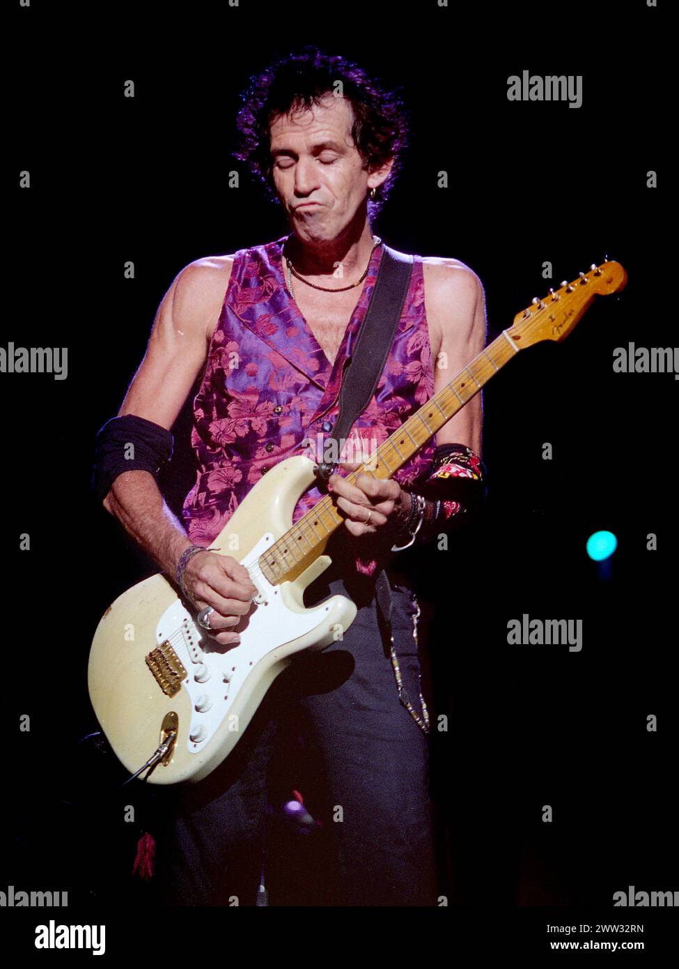 Keith Richards von den Rolling Stones in der Brixton Academy, London, Großbritannien, Juli 1995 Stockfoto