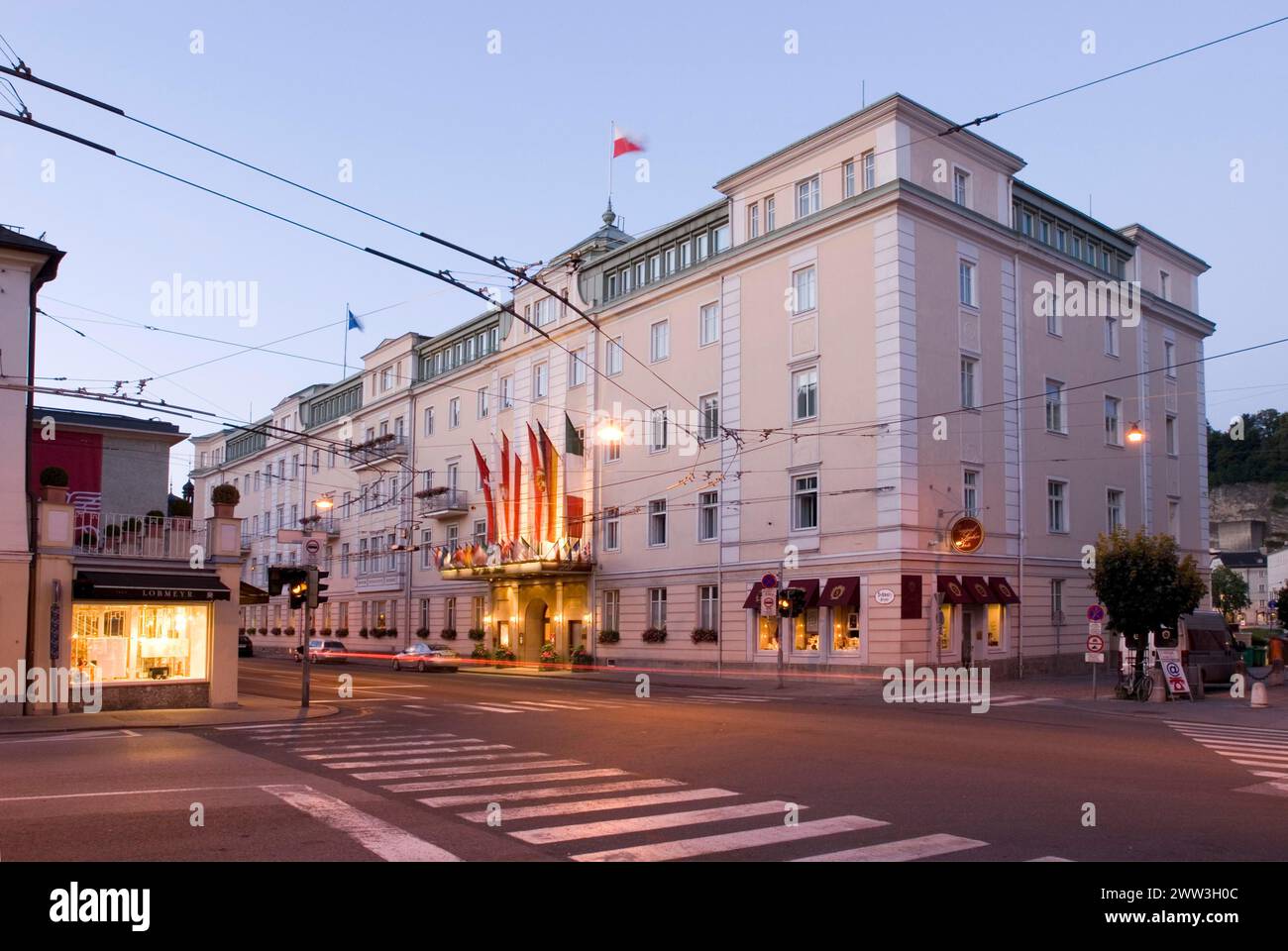 5-Sterne Hotel Sacher Salzburg Österreich Stockfoto