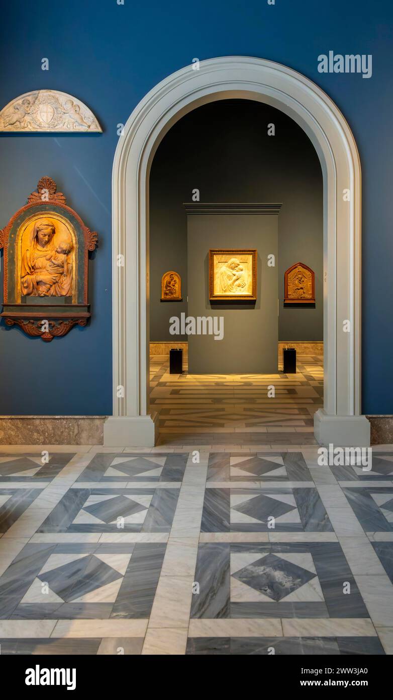 Donatello, Florenz um 1385-1466, Madonna und Kind, Marmor, Skulpturensammlung im Bode Museum, Berlin, Deutschland Stockfoto