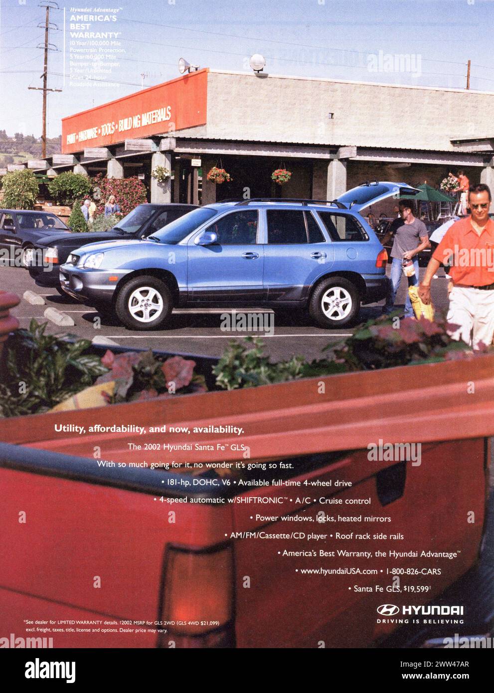 Vintage-Magazin „Time“, 15. April 2002, Anzeige, USA Stockfoto