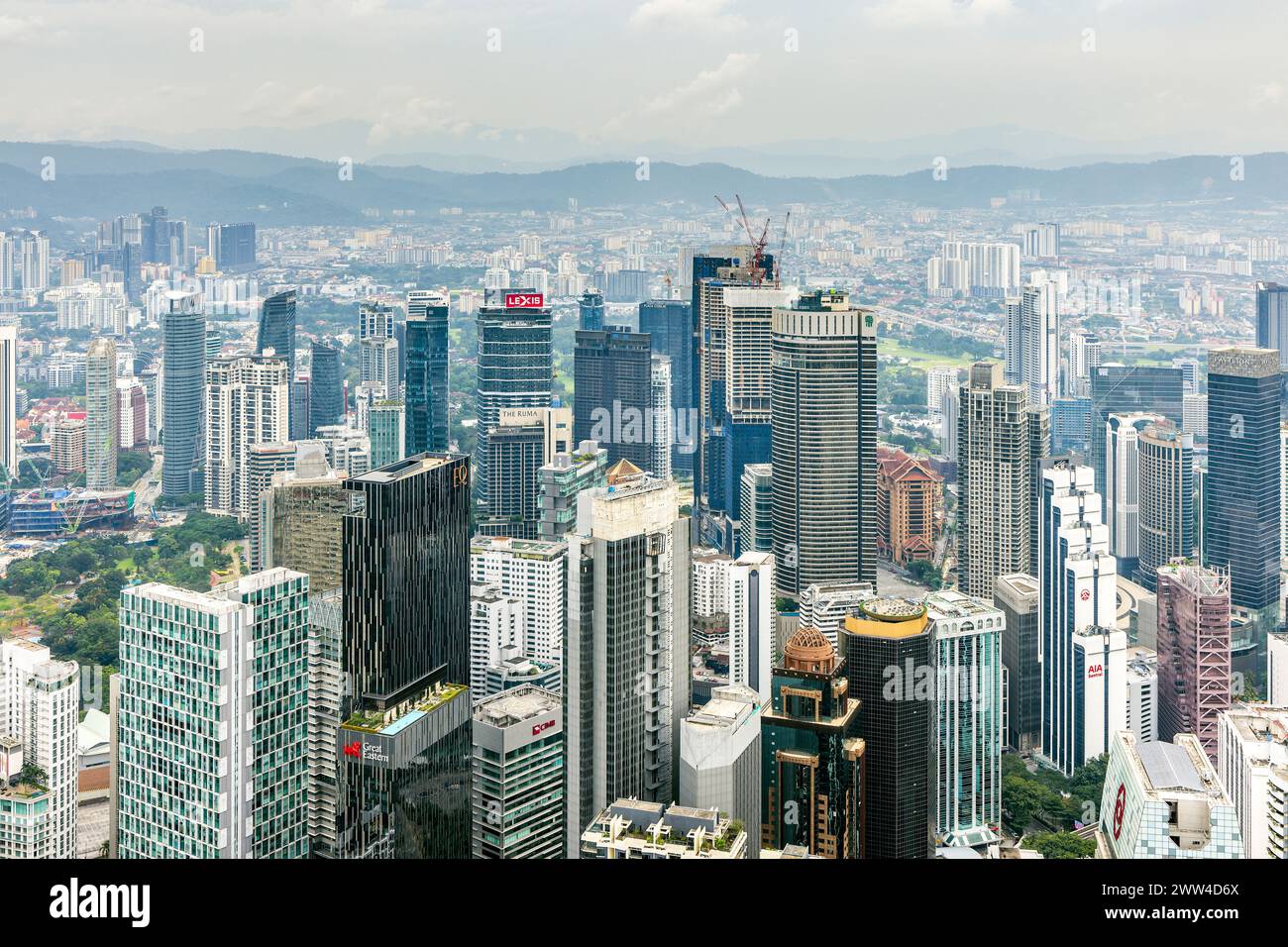 Blick von Kuala Lumpur Tower, Kuala Lumpur, Malaysia Stockfoto