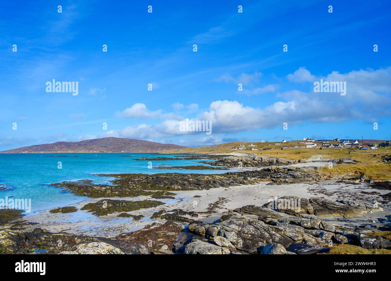 Erskay Beach, Isle of Erskay, Äußere Hebriden, Schottland, Großbritannien Stockfoto