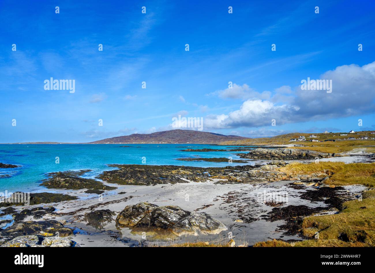 Erskay Beach, Isle of Erskay, Äußere Hebriden, Schottland, Großbritannien Stockfoto