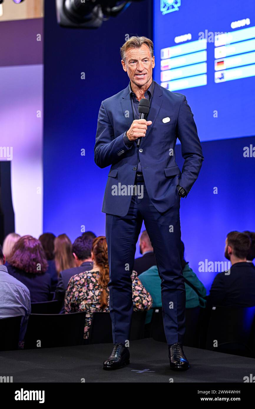 Paris, Frankreich. März 2024. Herve Renard während der Endauslosung des Fußballturniers der Olympischen Spiele am 20. März 2024 im Hauptquartier Paris 2024. Quelle: Victor Joly/Alamy Live News Stockfoto