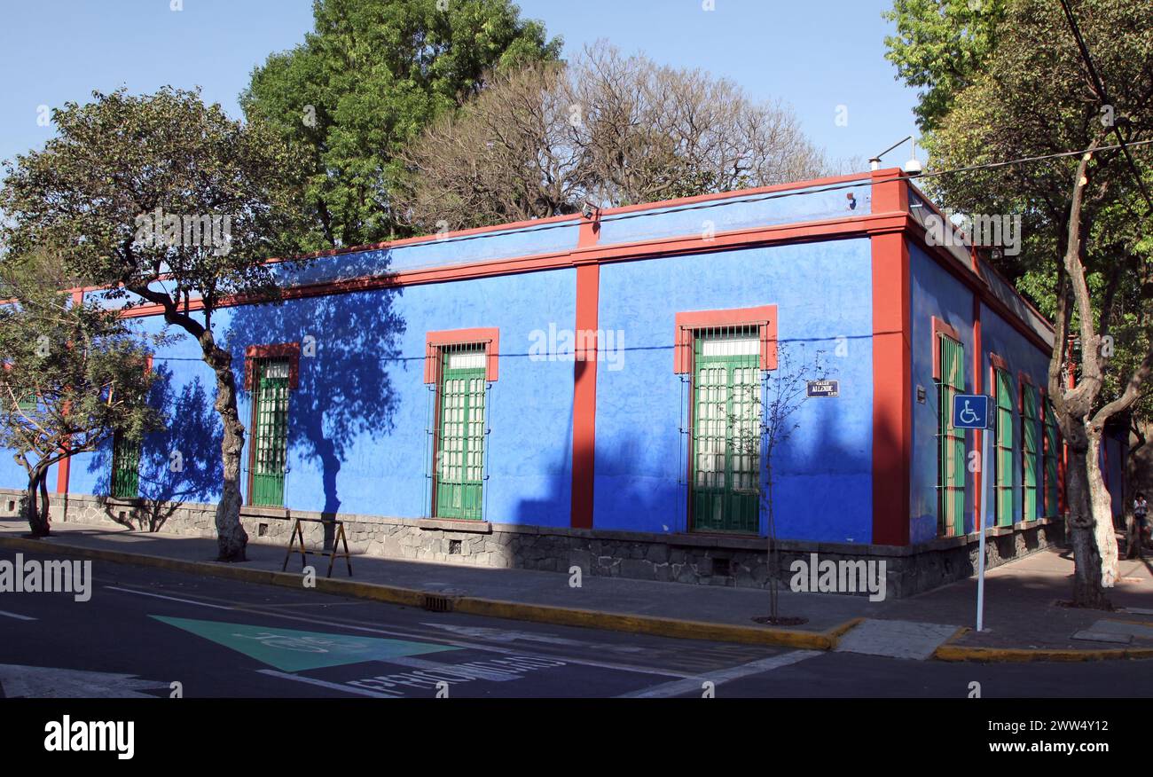 Das Frida Kahlo Museum Museum Mexiko Stockfoto