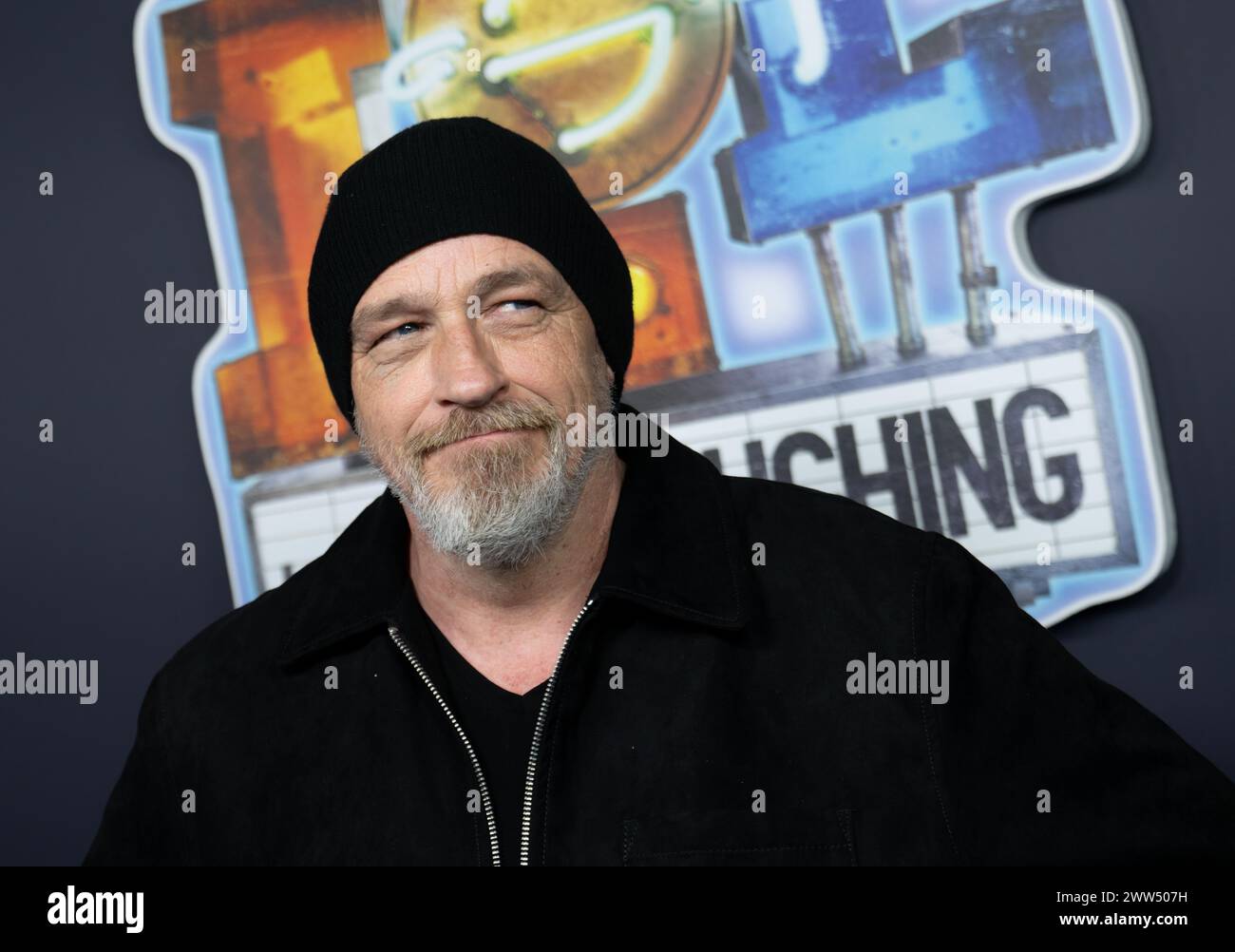 21. März 2024, Bayern, MŸnchen: Torsten Sträter, Komiker, kommt zur Premiere der 5. Staffel der Comedyserie „LOL – Last One Laughing“ in die Astor Filmlounge im ARRI. Die Serie beginnt auf 28.03.2024 bei Prime Video. Foto: Sven Hoppe/dpa Stockfoto