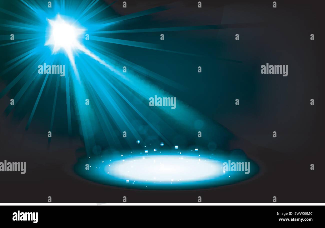Abstrakter Blauer Spotlight-Hintergrund, Vektor-Illustration Stock Vektor
