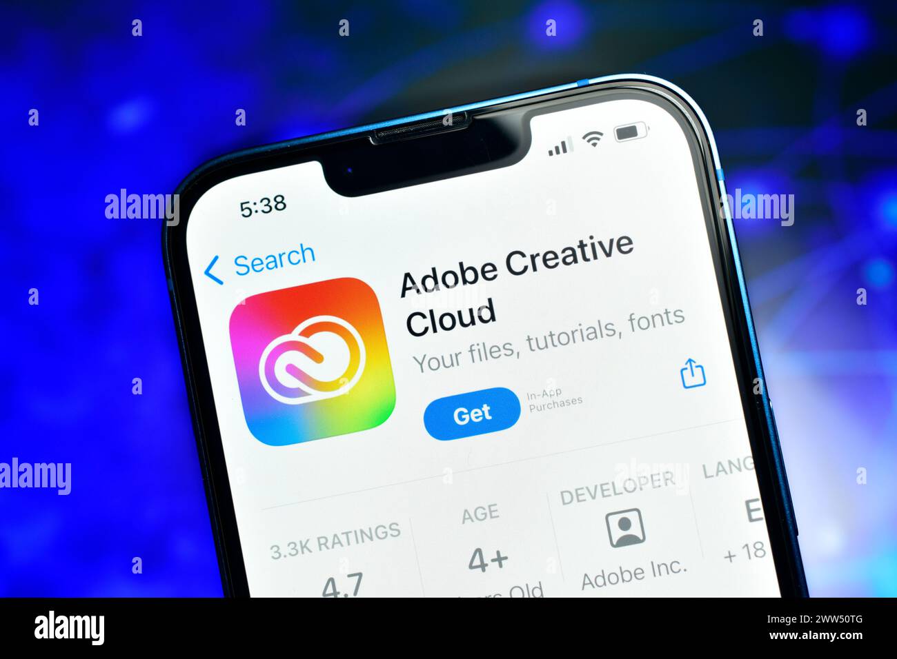 New Delhi, Indien 20. März 2024: Adobe Creative Cloud ist ein Paket von Apps wie Premiere Pro, Illustrator und Photoshop, das zur Entwicklung kreativer Inhalte verwendet wird Stockfoto