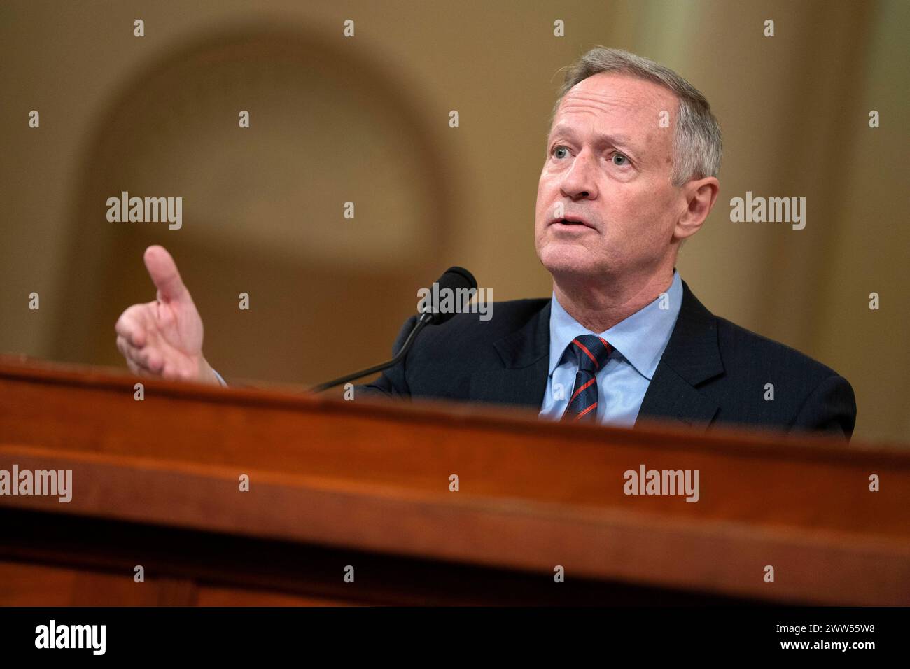 Washington, Usa. März 2024. Martin O'Malley, Kommissar der Sozialversicherungsbehörde, spricht während einer Anhörung des Unterausschusses für soziale Sicherheit im US-Kapitol in Washington, DC am Donnerstag, den 21. März 2024. Foto: Bonnie Cash/UPI Credit: UPI/Alamy Live News Stockfoto