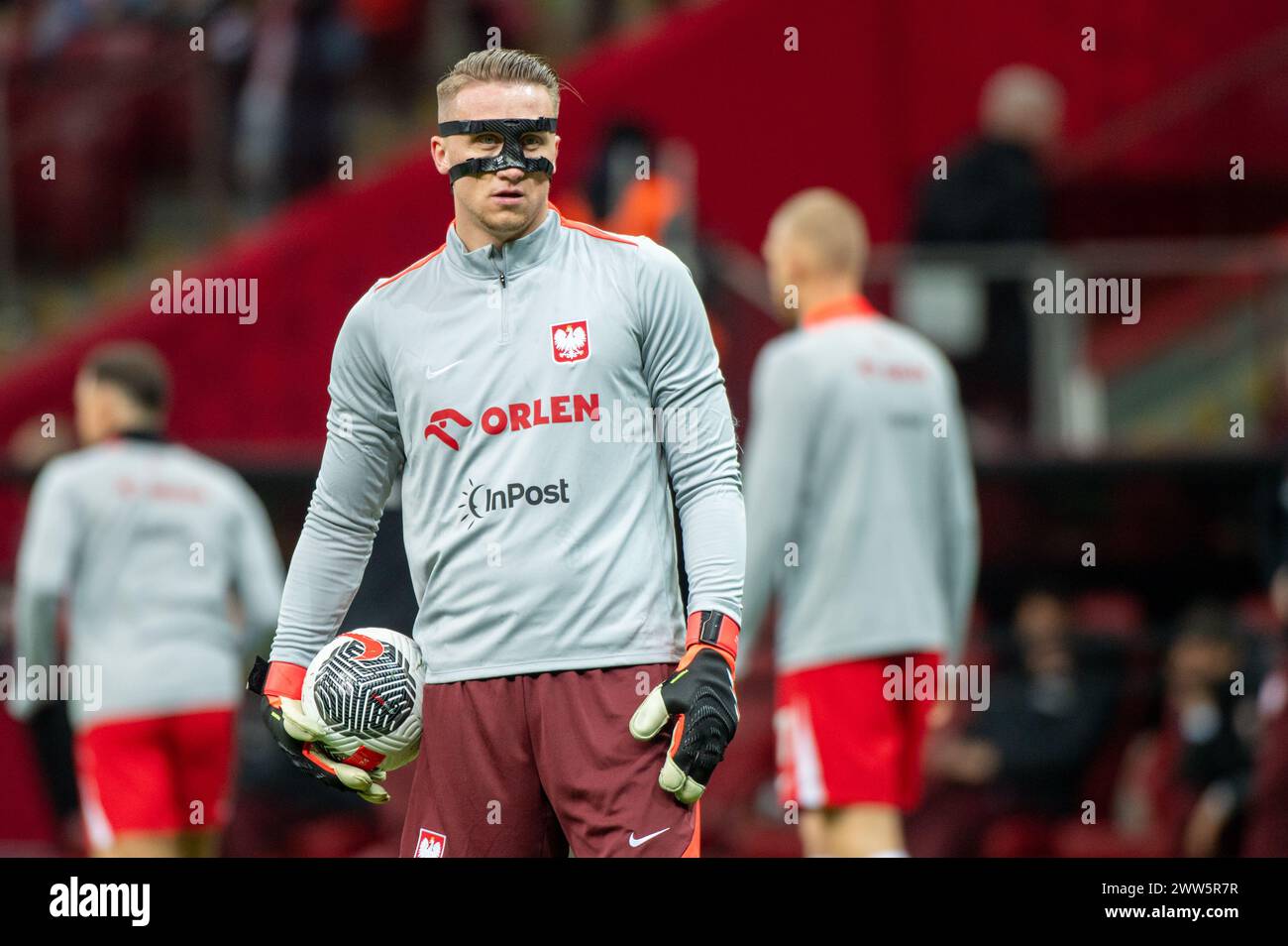 Warschau, Polen. März 2024. Marcin BU?ka aus Polen während des Play-off-Spiels zur UEFA-Europameisterschaft 2024 zwischen Polen und Estland im PGE National Stadium in Warschau, Polen am 21. März 2024 (Foto: Andrew SURMA/ Credit: SIPA USA/Alamy Live News Stockfoto