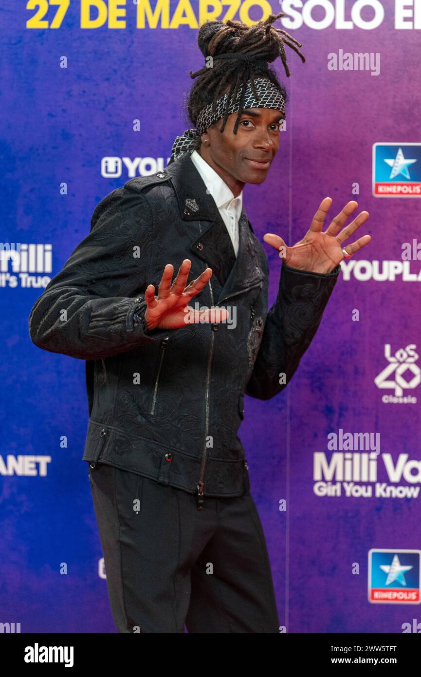 Madrid, Madrid, Spanien. März 2024. FAB MORVAN (MILLI VANILLI).@FABMORVAN. (Kreditbild: © Oscar Manuel Sanchez/ZUMA Press Wire) NUR REDAKTIONELLE VERWENDUNG! Nicht für kommerzielle ZWECKE! Stockfoto