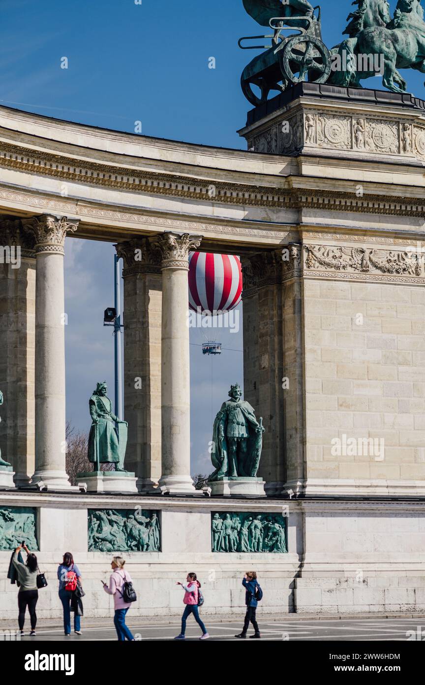 Sightseeing Heißluftballon in Budapest Stockfoto