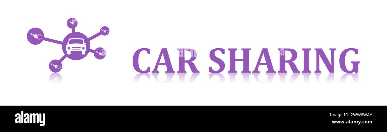 Illustration eines Carsharing-Konzepts Stockfoto