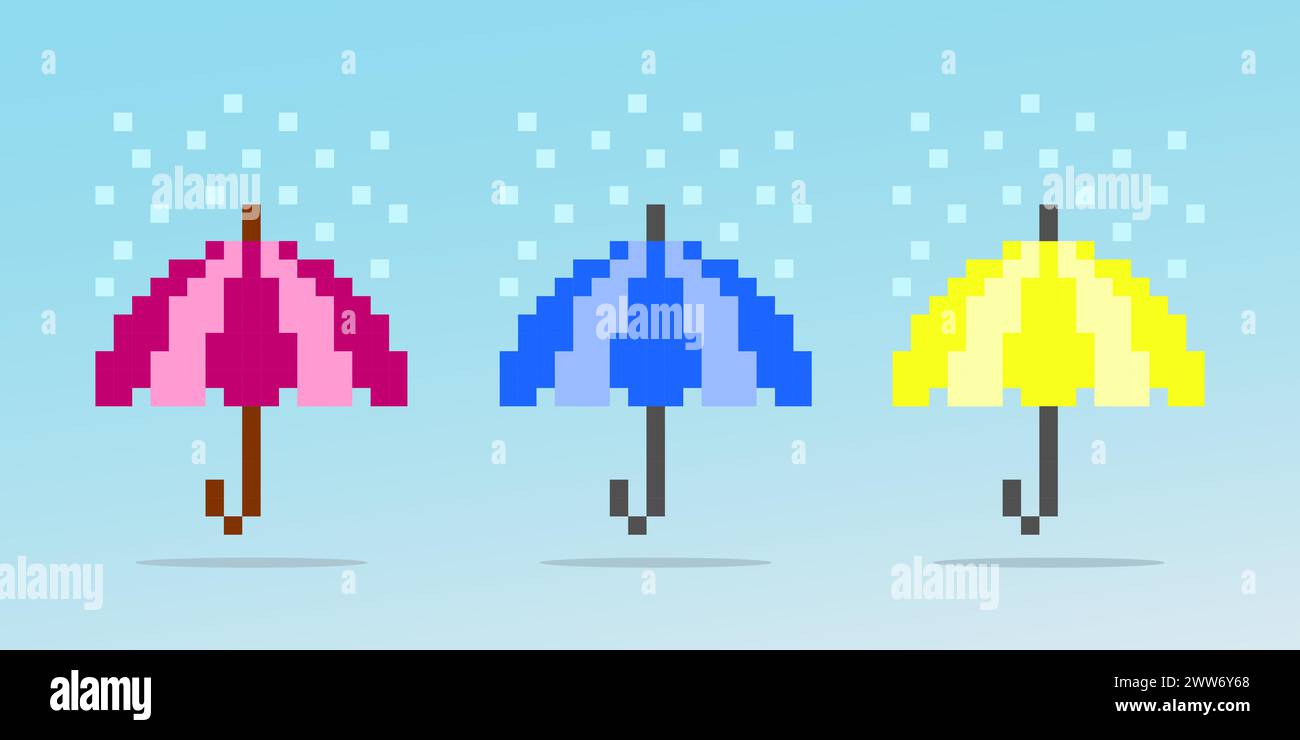 8-Bit-Pixelschirm für Spielsymbole. Abbildung Vektor-Kreuzstichmuster Stock Vektor