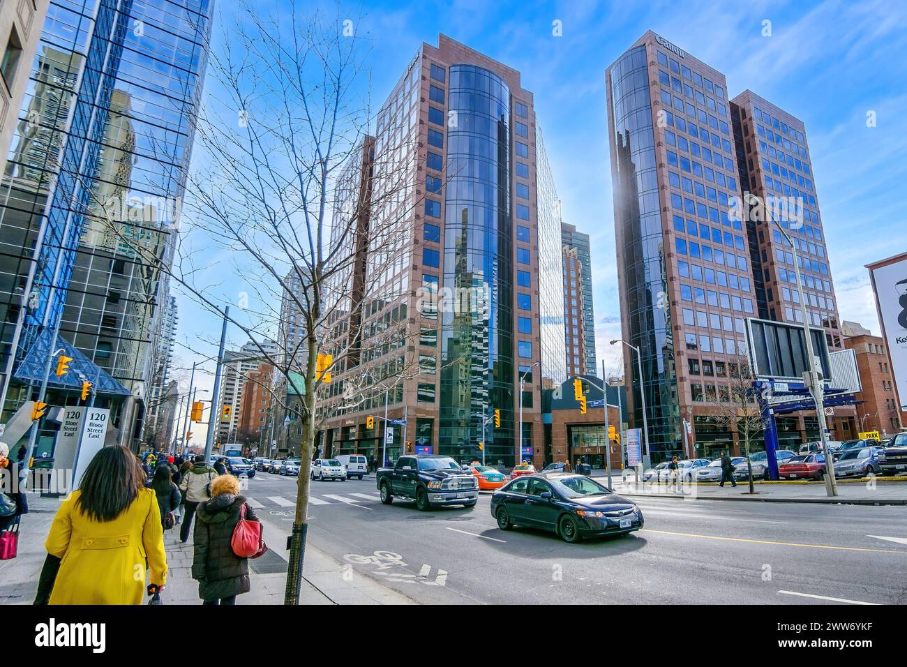 Gebäude, Architektur und Lebensstil im kanadischen Stadtteil Toronto Stockfoto