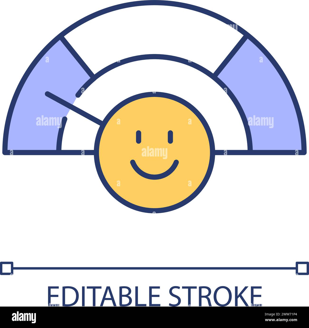 RGB-Farbsymbol für Glücksanzeige Stock Vektor