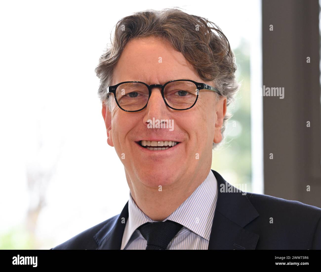 22. März 2024, Hessen, Frankfurt/Main: Stefan Wintels, Vorstandsvorsitzender der KfW-Gruppe, nimmt an der Pressekonferenz der Förderbank zum Jahresabschluss Teil. Die staatliche Förderbank hat ihre Bilanz für das abgelaufene Geschäftsjahr 2023 vorgelegt. Foto: Arne Dedert/dpa Stockfoto