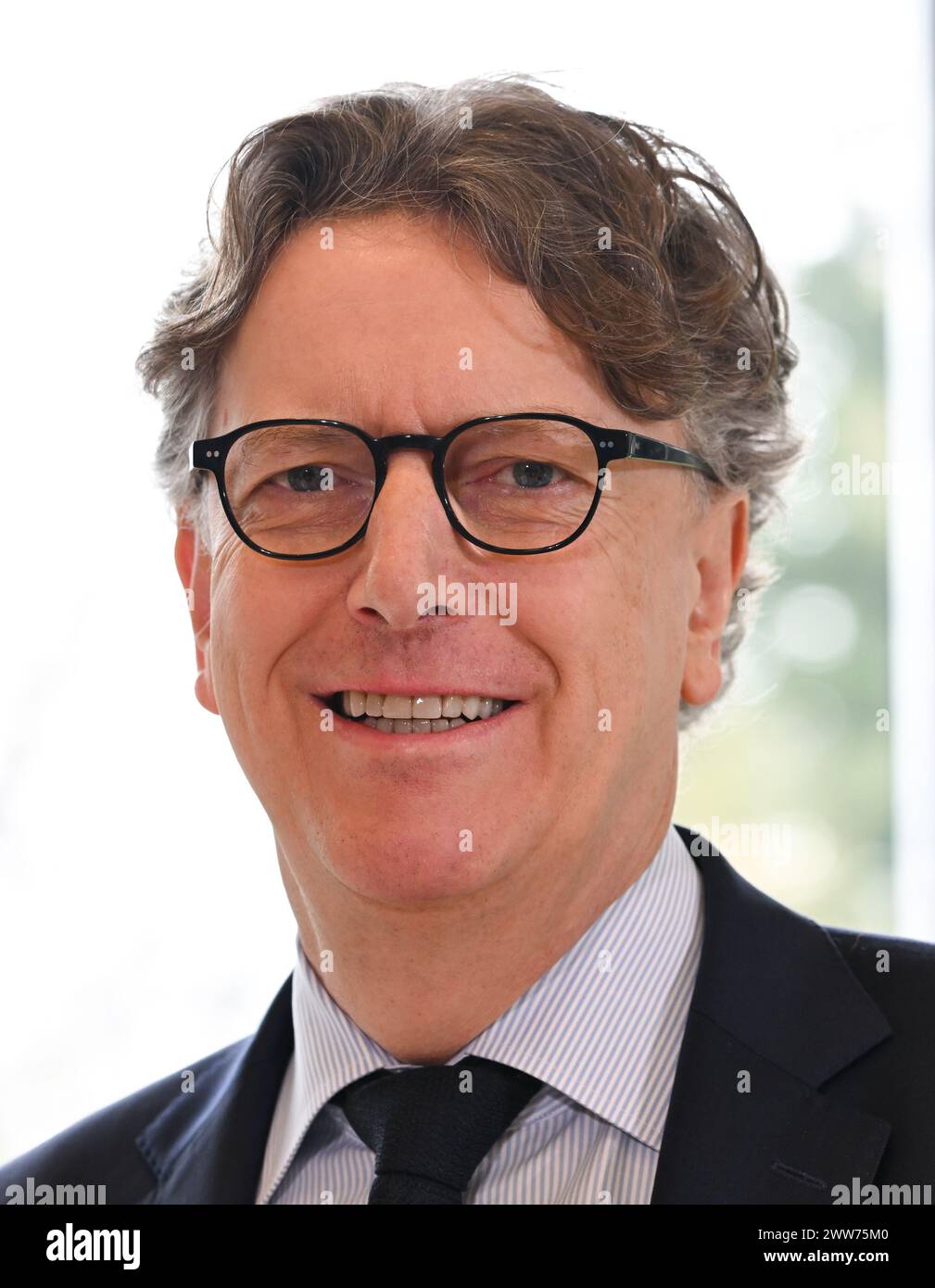 22. März 2024, Hessen, Frankfurt/Main: Stefan Wintels, Vorstandsvorsitzender der KfW-Gruppe, nimmt an der Pressekonferenz der Förderbank zum Jahresabschluss Teil. Die staatliche Förderbank hat ihre Bilanz für das abgelaufene Geschäftsjahr 2023 vorgelegt. Foto: Arne Dedert/dpa Stockfoto