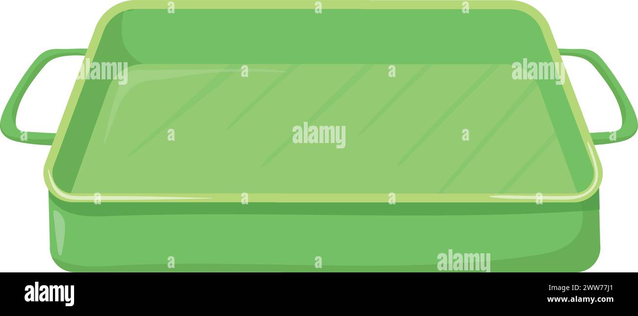 Symbol für Metallbacktablett. Cartoon Küchenausstattung isoliert auf weißem Hintergrund Stock Vektor