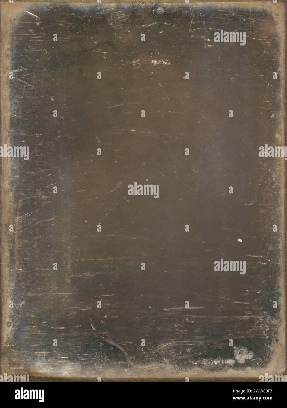 Alte alte Daguerreotype-Fotografie für Überlagerungen. Hintergrundbild mit Grunge-Textur. Stockfoto