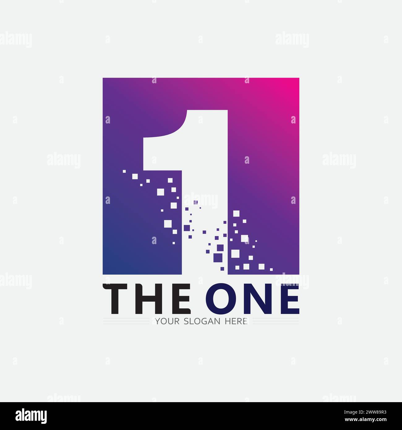 Logo Nummer eins und Vektornummer Design Stock Images Illustration Stock Vektor