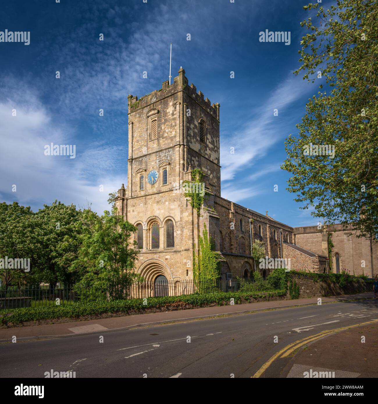 Priory Church of St Mary, Chepstow, Wales, Großbritannien Stockfoto