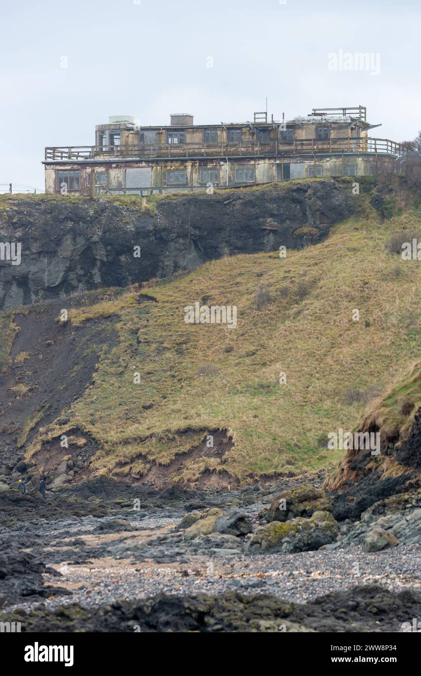 Gin Leiter ehemalige WW 2 ehemalige Radarstation in der Nähe von North Berwick Schottland. Stockfoto