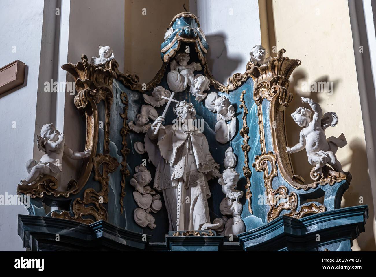 Die Himmelfahrt der Jungfrauenkirche in Buchach, Bezirk Ternopil, Ukraine. Stockfoto