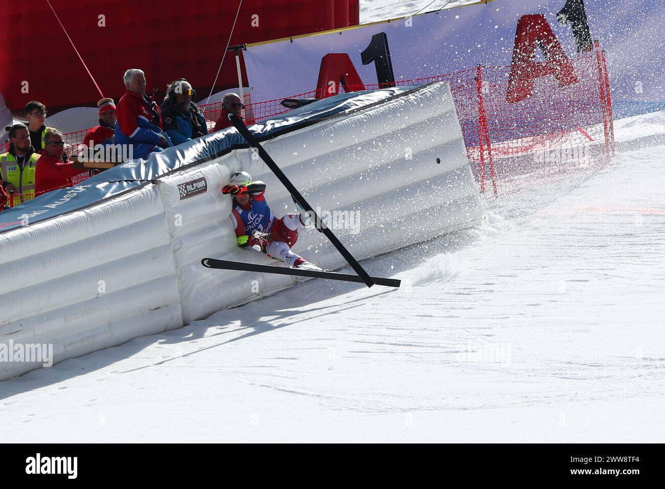 Saalbach Hinterglemm, Österreich. März 2024. Saalbach-Hinterglemm, ÖSTERREICH - 22. MÄRZ: Lukas Feurstein aus Österreich beim Audi FIS Alpine Ski World Cup Finale - Mens Super G am 22. März 2024 in Saalbach-Hinterglemm, Österreich.240322 SEPA 07 094 - 20240322 PD6475 Credit: APA-defacto Datenbank und Contentmanagement GmbH/Alamy Live News Stockfoto