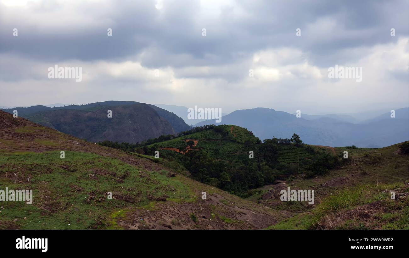 Wunderschöner Touristenort Parunthanpara Idukki Kerela Indien Stockfoto