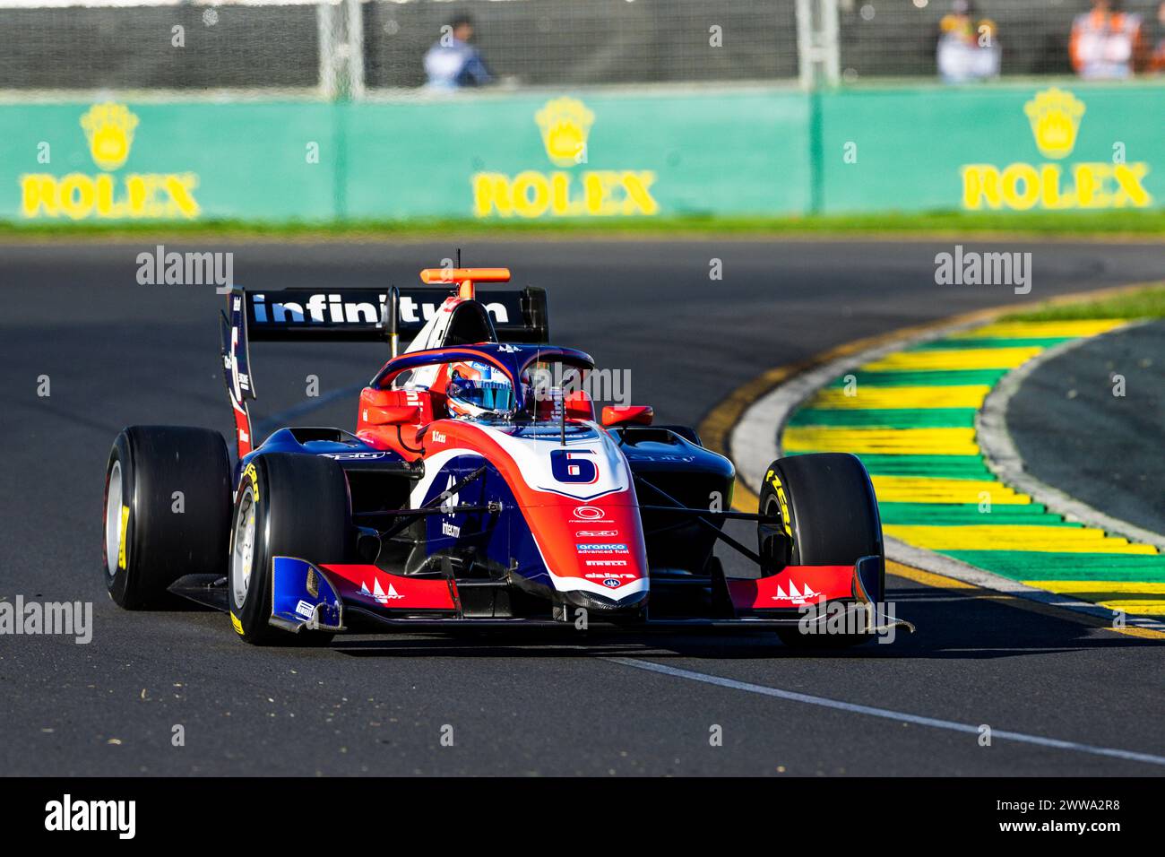 06 RAMOS Santiago (mex), Trident, Dallara F3 2019, Action während der 2. Runde der FIA Formel-3-Meisterschaft 2024 vom 22. Bis 24. März 2024 auf dem Albert Park Circuit in Melbourne, Australien - Foto Xavi Bonilla / DPPI Stockfoto