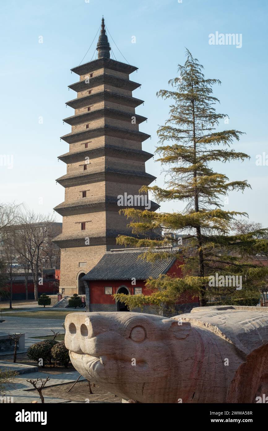 Kaiyuan Tempel in Zhengding, Provinz Hebei, China. Stockfoto