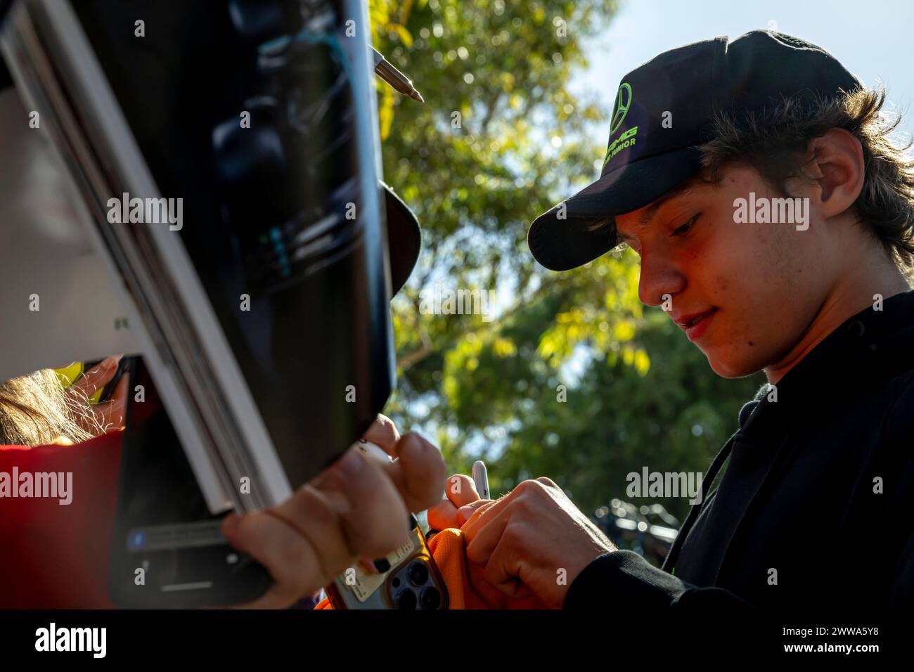 Melbourne, Australien, 23. März 2024, Andrea Kimi Antonelli, bei der Aufbaurunde 03 der Formel-1-Meisterschaft 2024. Quelle: Michael Potts/Alamy Live News Stockfoto