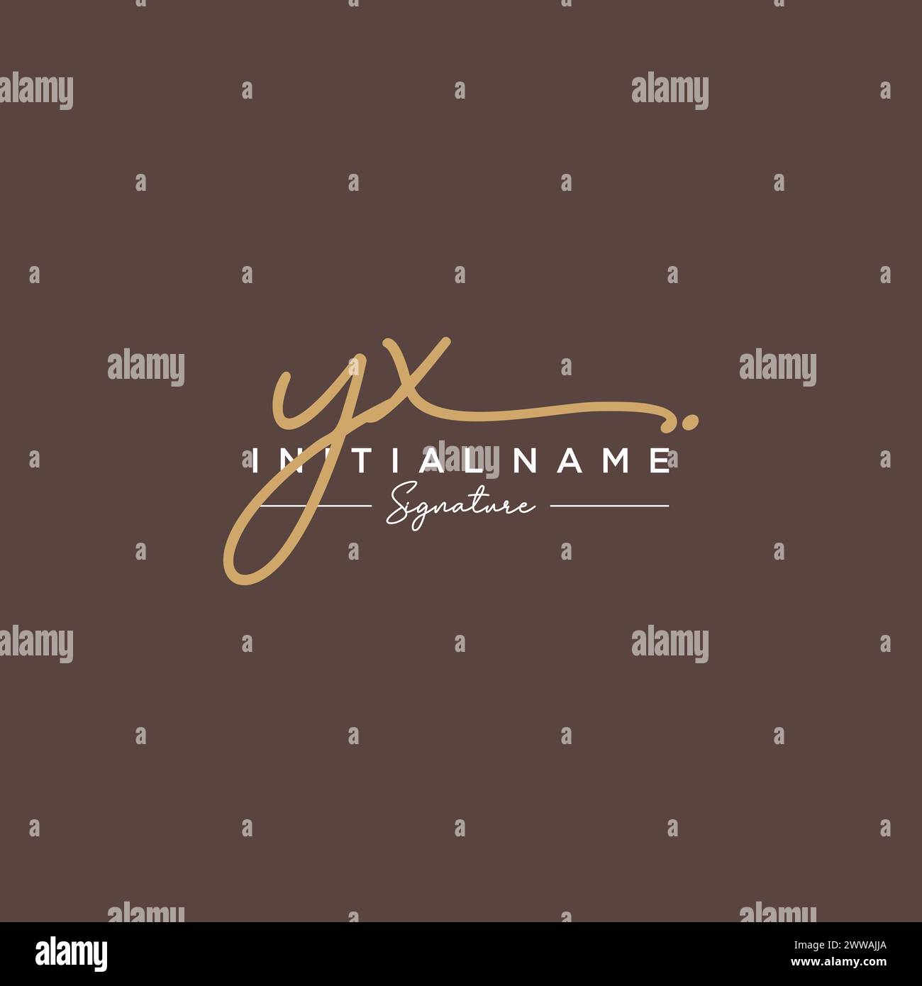 YX-Signatur-Logo-Vorlagenvektor Stock Vektor