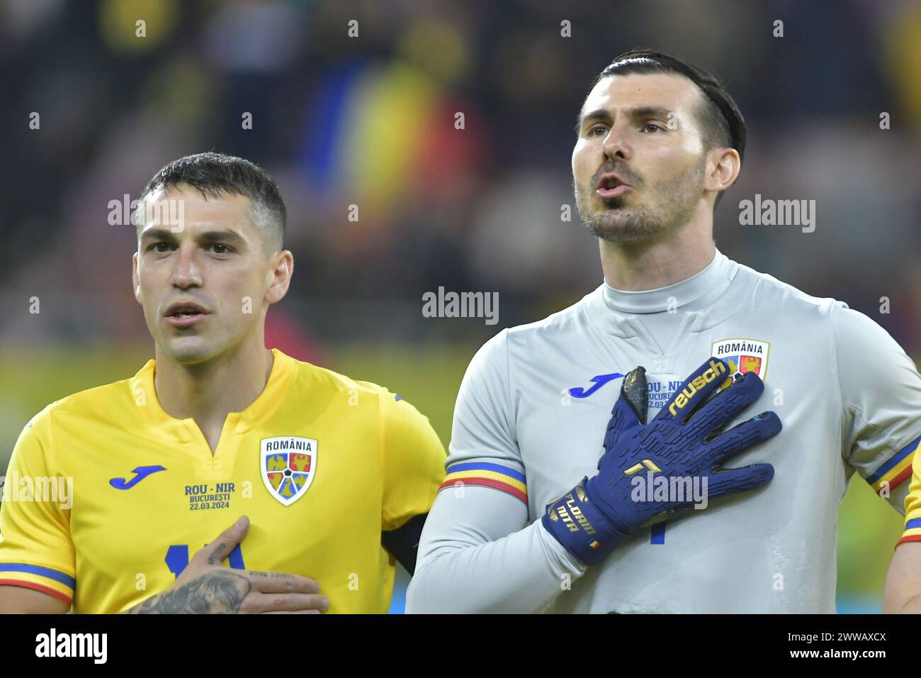 Freundschaftsfußballspiel zwischen Rumänien und Nordirland , Arena Nationala Stadium , Bukarest 22.03.2024 , Cristi Stavri Stockfoto