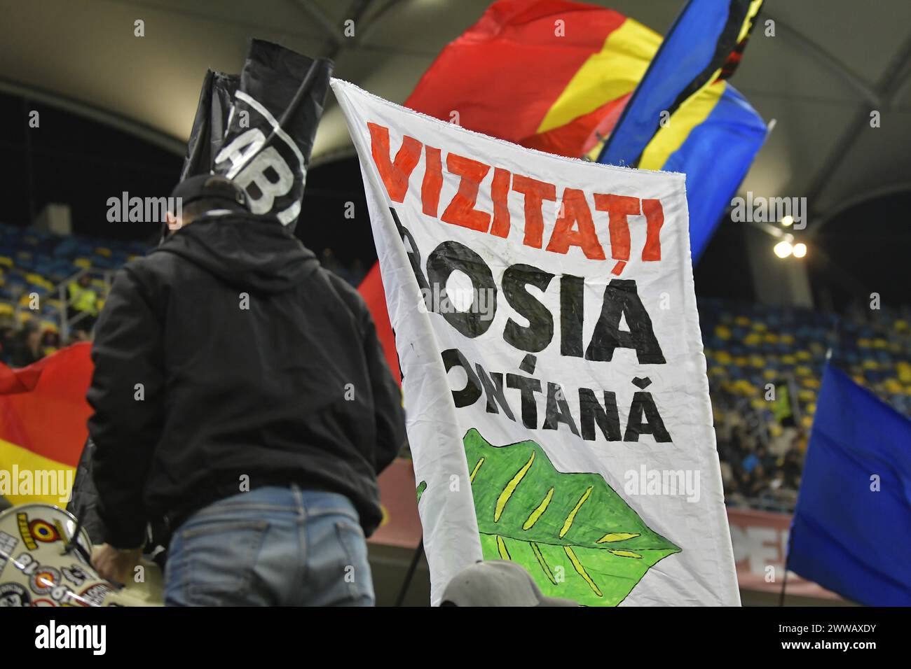 Freundschaftsfußballspiel zwischen Rumänien und Nordirland , Arena Nationala Stadium , Bukarest 22.03.2024 , Cristi Stavri Stockfoto