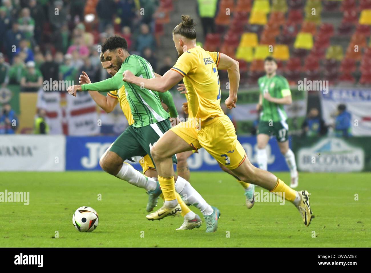 Freundschaftsfußballspiel zwischen Rumänien und Nordirland , Arena Nationala Stadium , Bukarest 22.03.2024 , Cristi Stavri Stockfoto