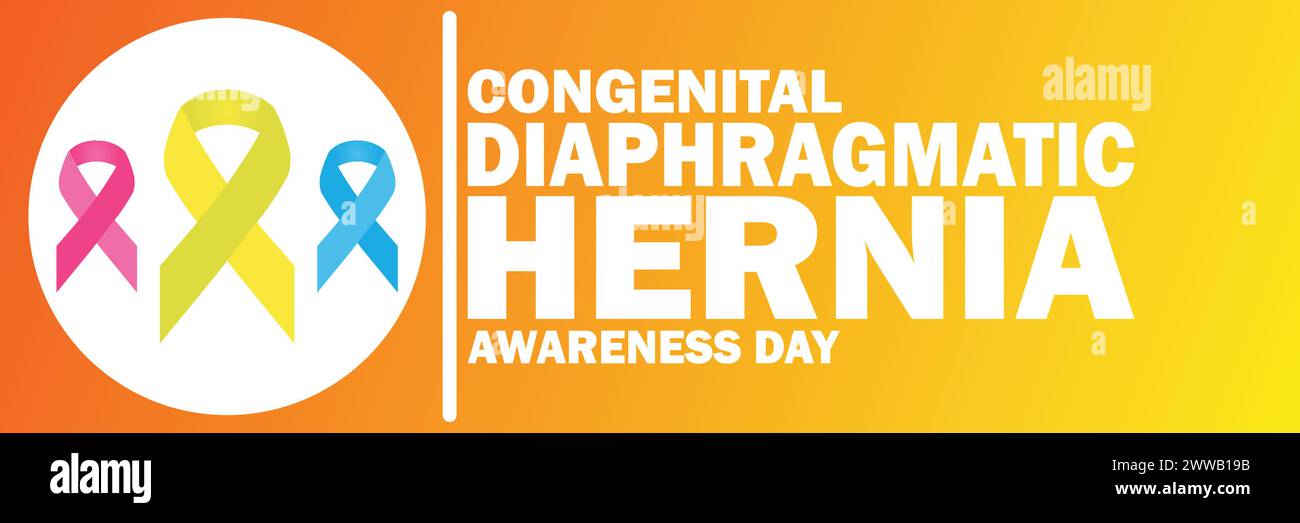 Angeborener Zwerchfellhernie-Awareness-Tag. Geeignet für Grußkarten, Poster und Banner. Stock Vektor