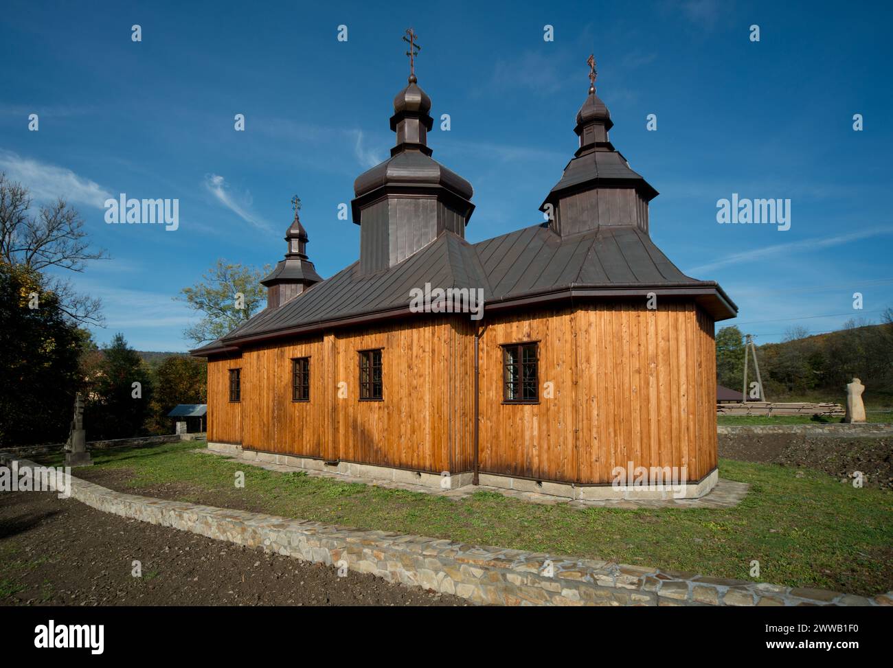 Orthodoxe Kirche der Heiligen Cosmas und Damian in Bartne, Polen Stockfoto