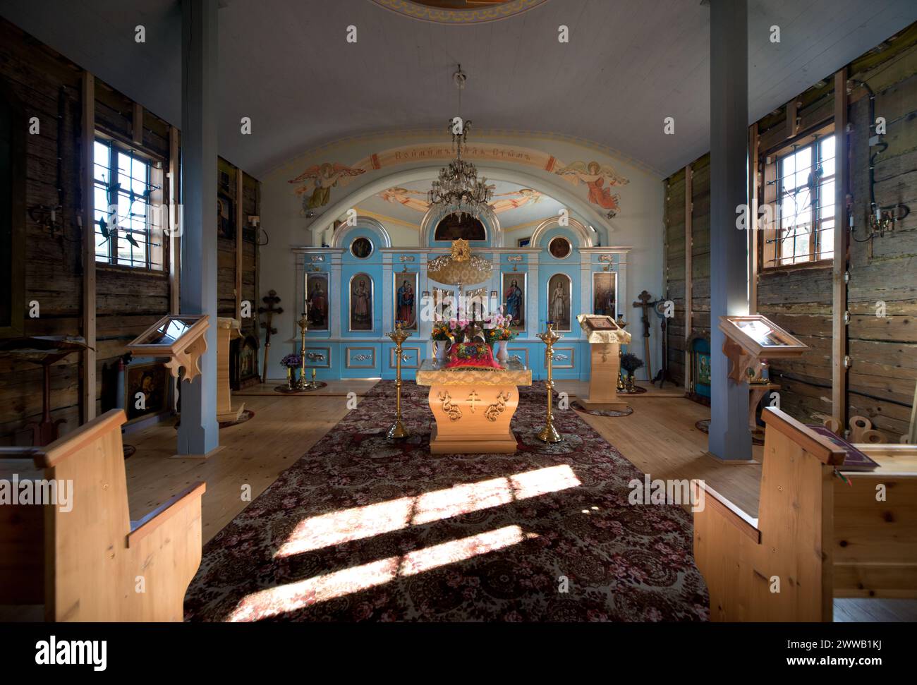 Orthodoxe Kirche der Heiligen Cosmas und Damian in Bartne, Polen Stockfoto