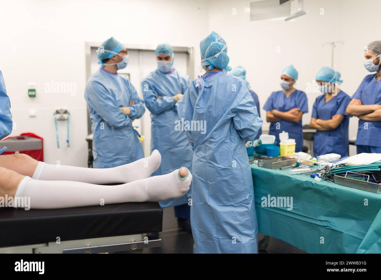 Bericht im Universitätskrankenhaus Nizza, Pasteur Hospital. Stockfoto