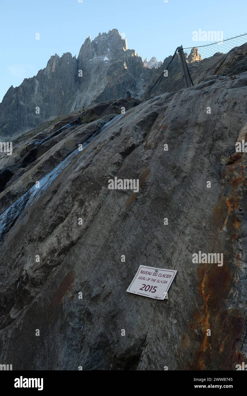 Montenvers - Mer de Glace - Chamonix. Stockfoto