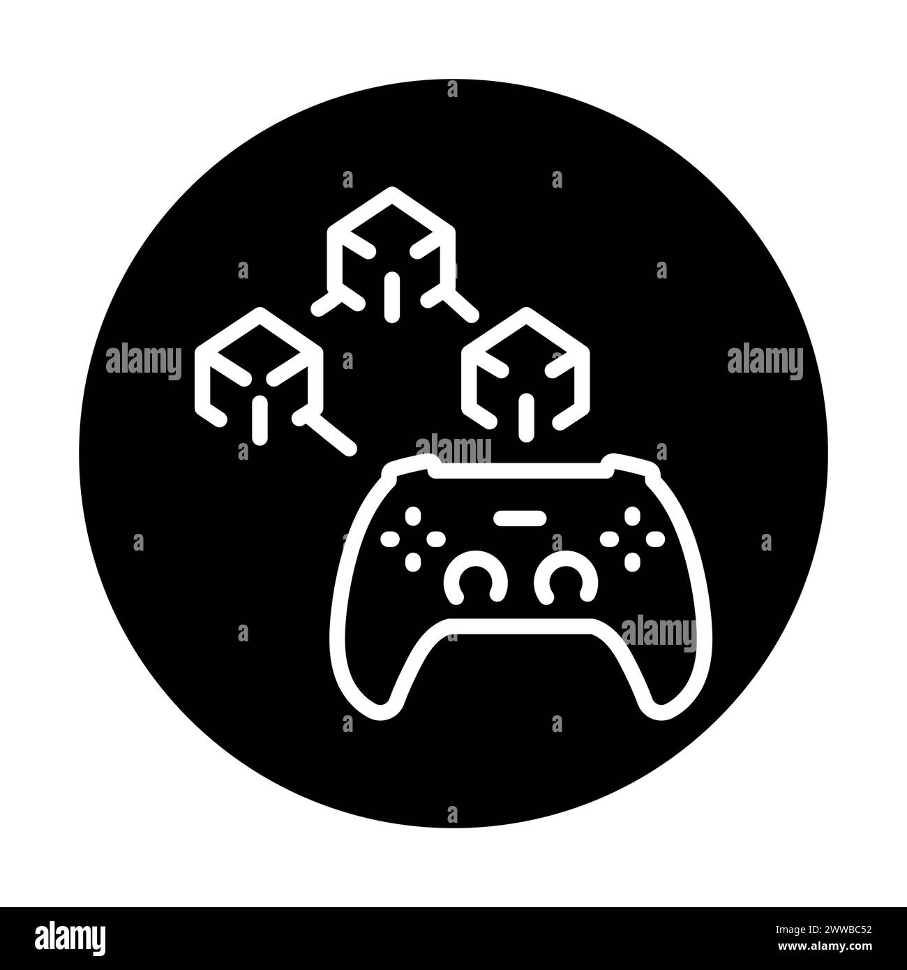 Symbol für Blockchain-Farblinie. Digitale Krypto-Kunst Piktogramm für Webseite, mobile App, Promo Stock Vektor