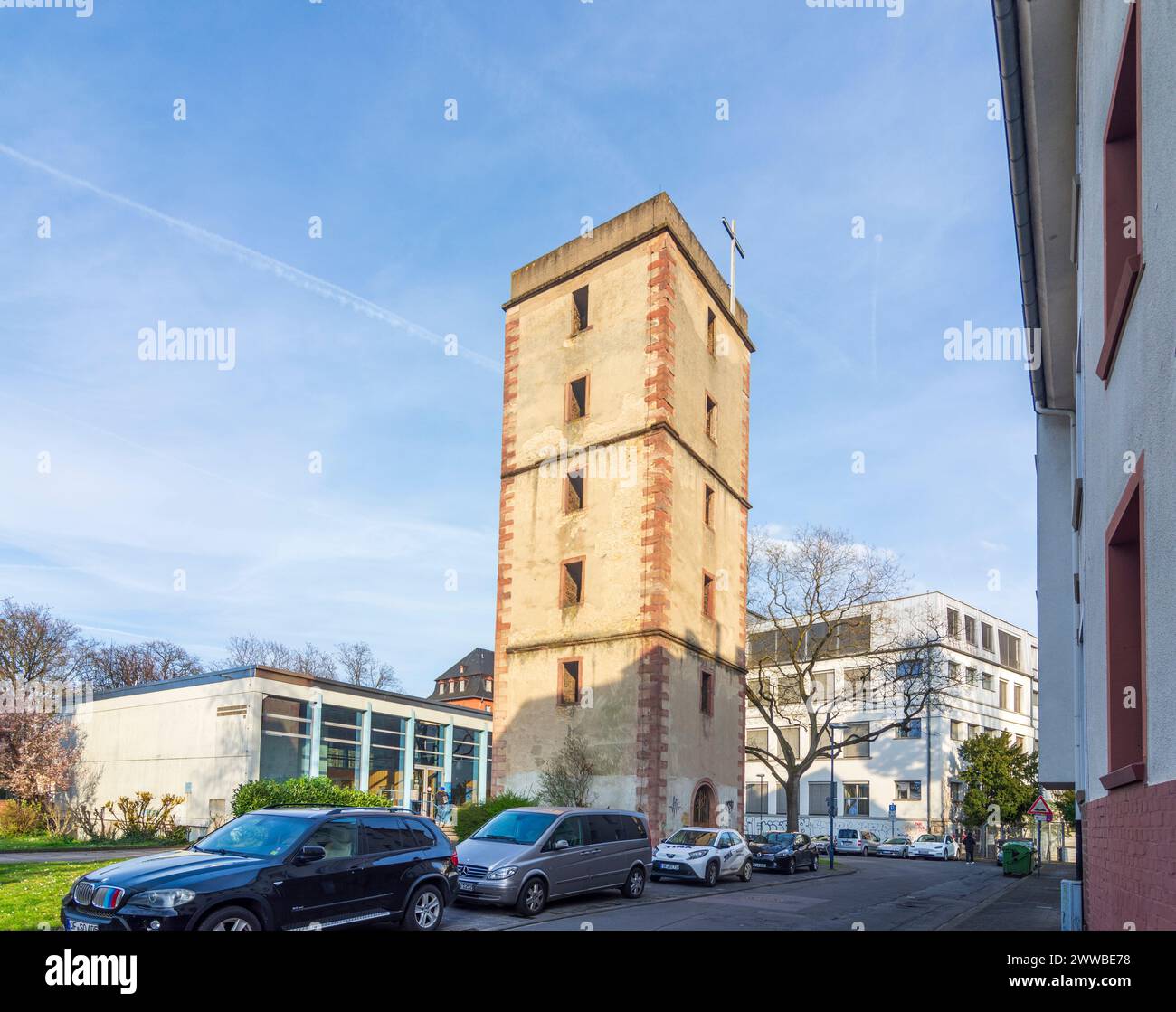 Offenbach am Main: Turm der ehemaligen Schlosskirche in Frankfurt Rhein-Main, Hessen, Deutschland Stockfoto