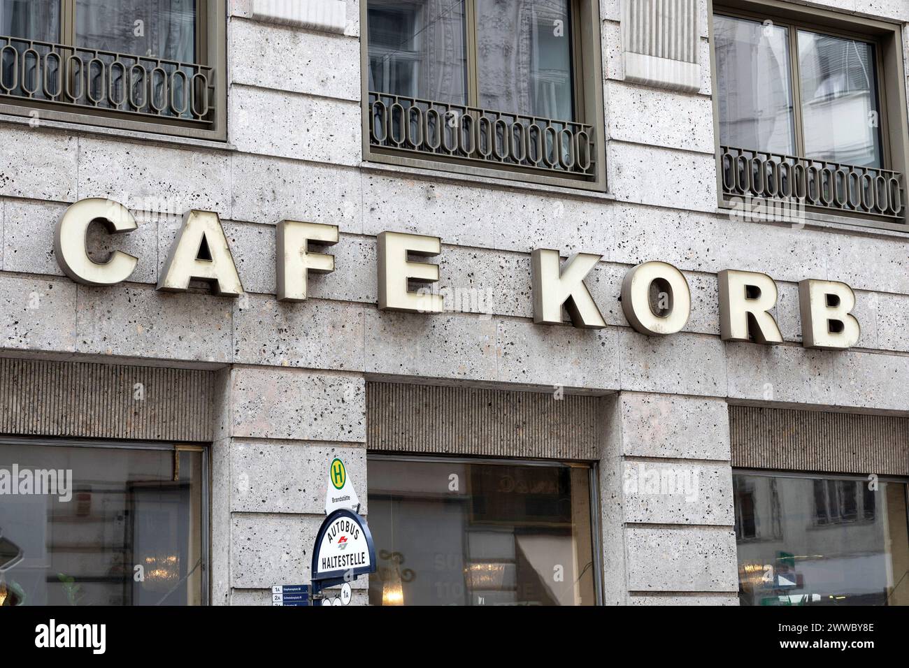 Cafe Korb, Wien, Österreich Stockfoto