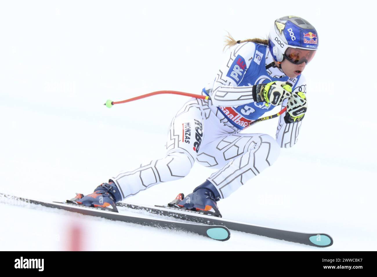 Saalbach Hinterglemm, Österreich. März 2024. Saalbach-Hinterglemm, ÖSTERREICH - 23. MÄRZ: Ester Ledecka aus Tschechien beim Finale des Audi FIS Alpine Ski World Cup - Damen Abfahrt am 23. März 2024 in Saalbach-Hinterglemm, Österreich.240323 SEPA 07 045 - 20240323 PD4596 Credit: APA-defacto Datenbank und Contentmanagement GmbH/Alamy Live News Stockfoto