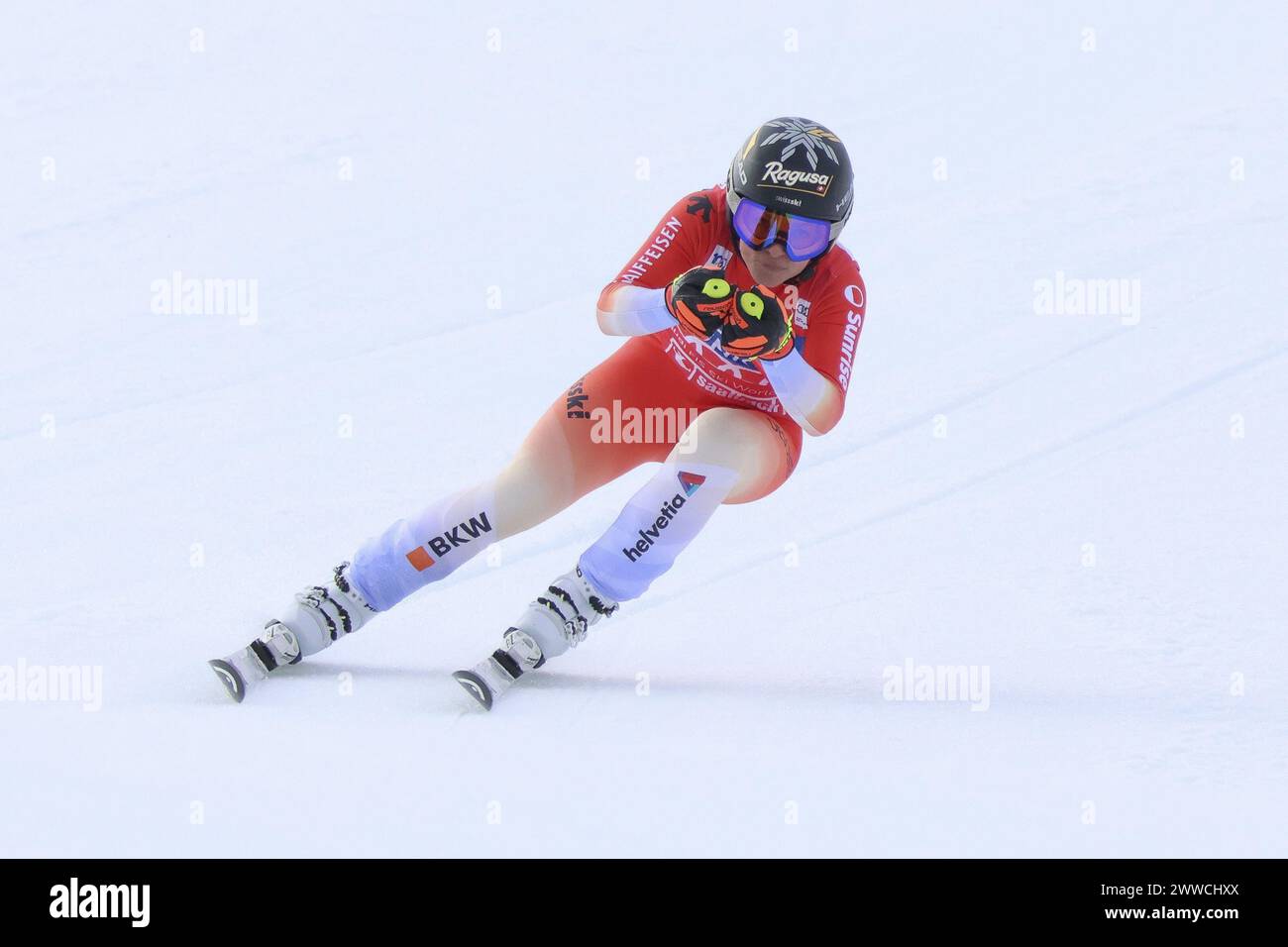 Saalbach-Hinterglemm, ÖSTERREICH - 23. MÄRZ: Lara gut Behrami aus der Schweiz während des Audi FIS Alpine Ski World Cup Finals - Damen Abfahrt am 23. März 2024 in Saalbach-Hinterglemm, Österreich.240323 SEPA 07 027 - 20240323 PD5253 Stockfoto