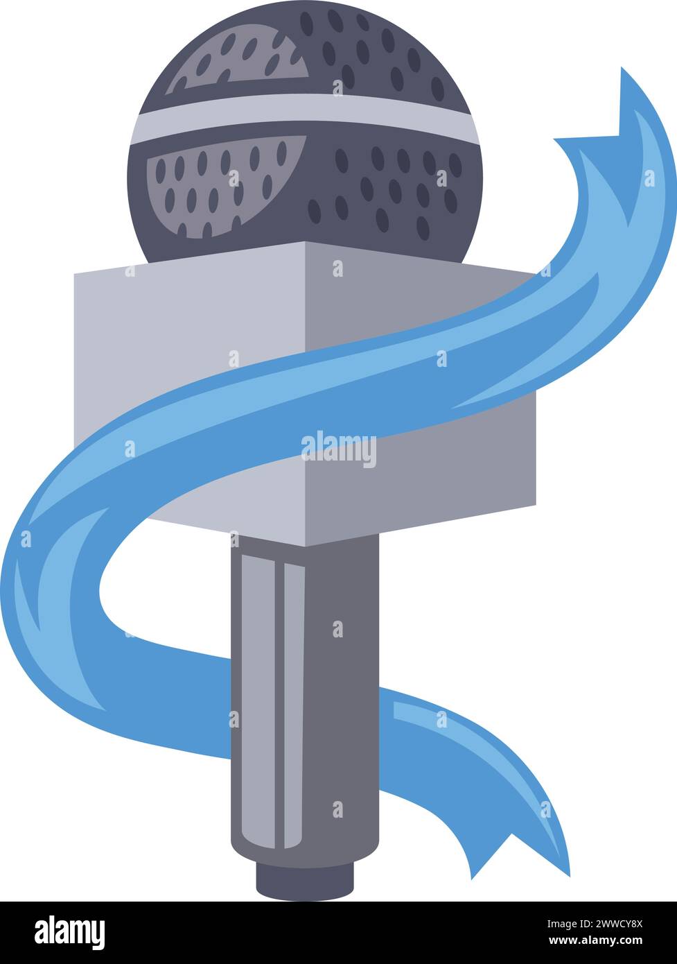 Drücken Sie Freedom Tagesmikrofon Stock Vektor