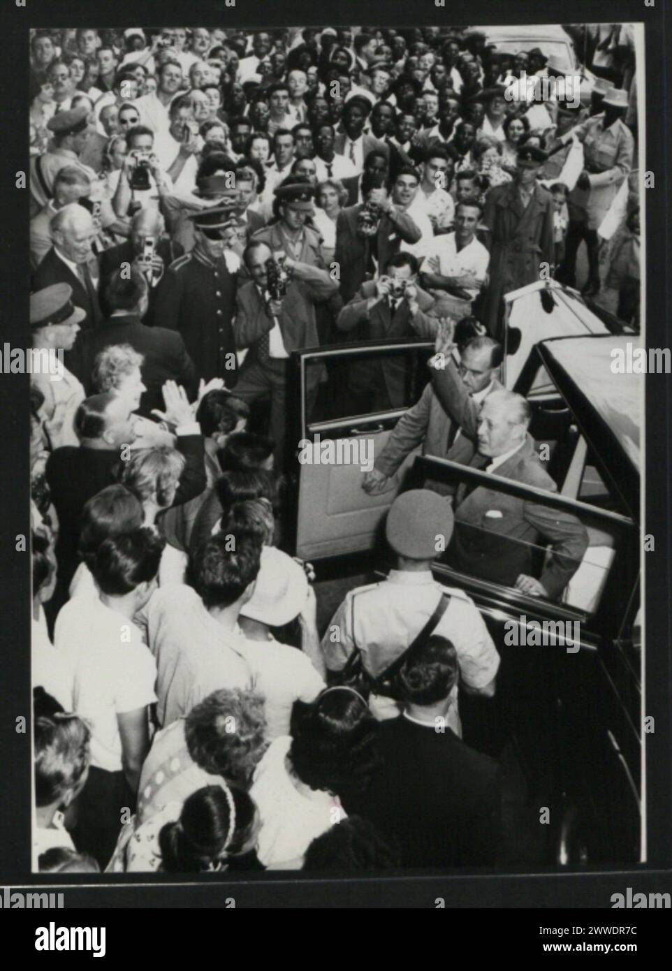 Im Januar 1960 besuchte der britische Premierminister Harold Macmillan Rhodesien im Rahmen offizieller staatlicher Engagements. Stockfoto